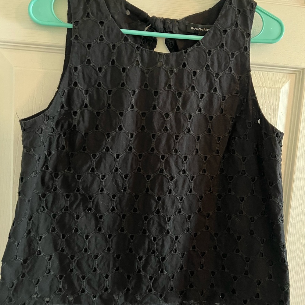Banana Republic Eyelet Bow-Back Tank